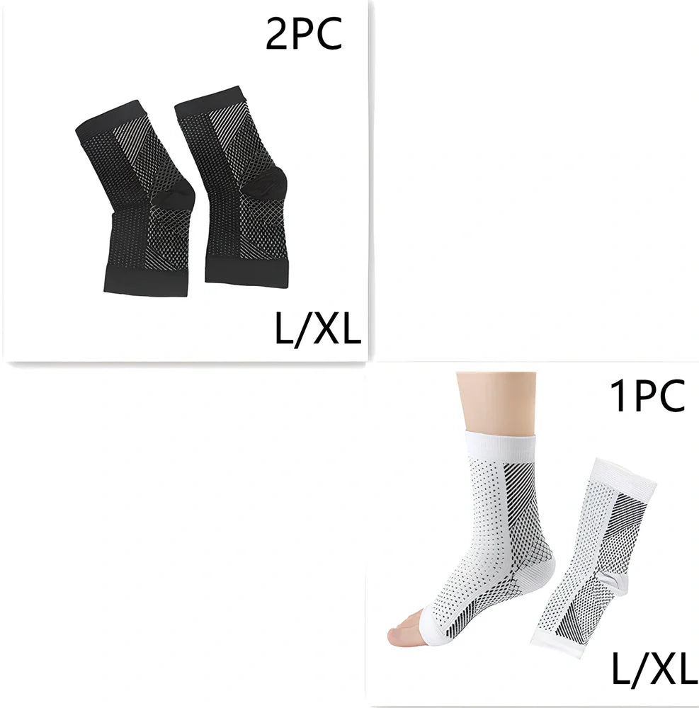 Invisible heel compression socks in black colour with absorbent insole design