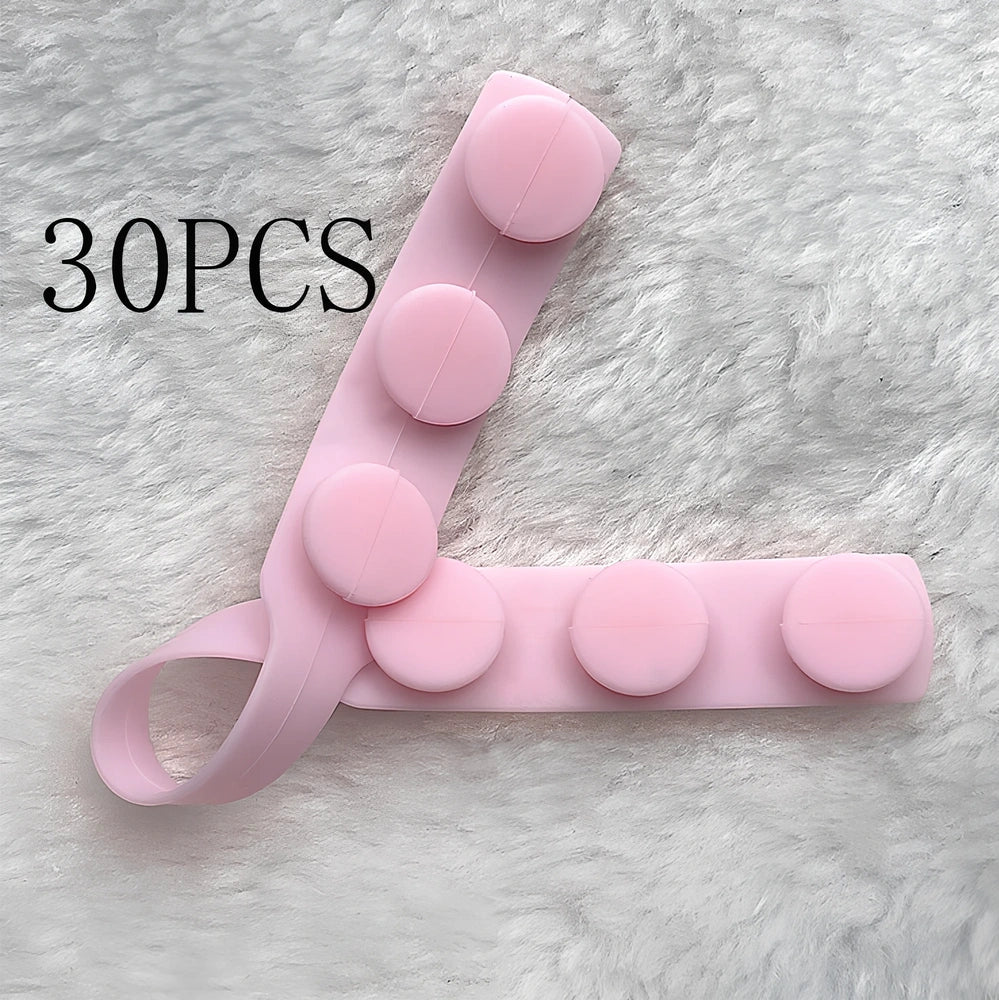 Silicone mask extension strap showing 1.5cm width and colour options including transparent