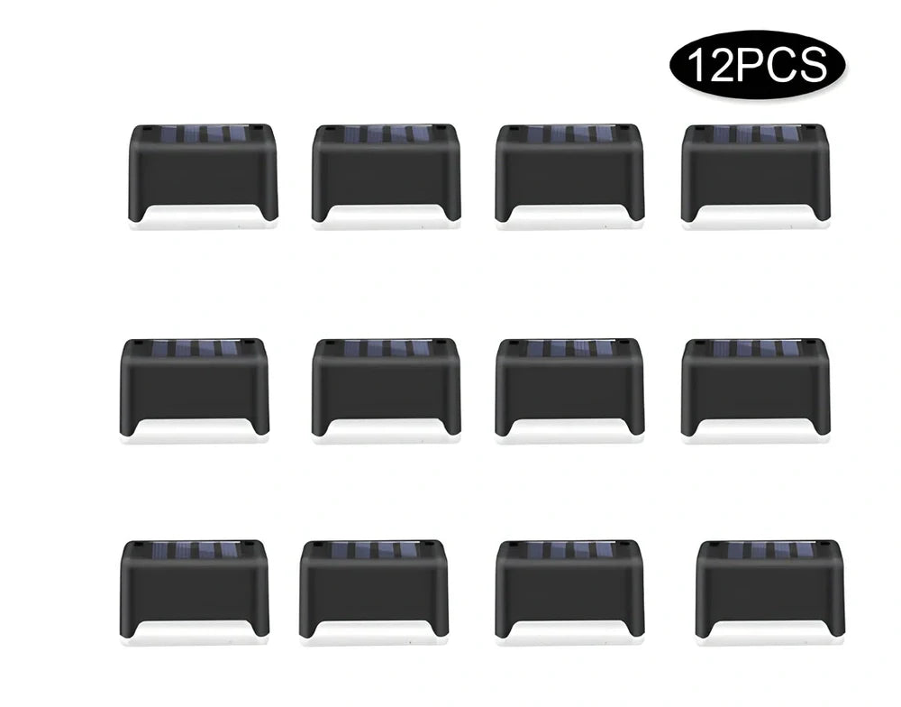 Coffee-coloured solar step light with amorphous silicon panel for outdoor staircase and garden illumination