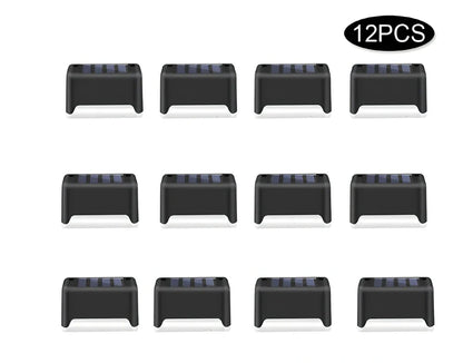 Coffee-coloured solar step light with amorphous silicon panel for outdoor staircase and garden illumination