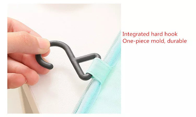 Large-capacity wash bag with 4 mesh compartments for organized travel and laundry