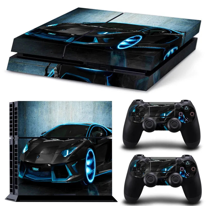 PS4 game console screen protector film on a white background showing its thin profile.
