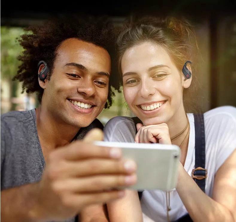 HBQ-Q62 Wireless TWS Bluetooth Headset in Black with 10-hour playtime