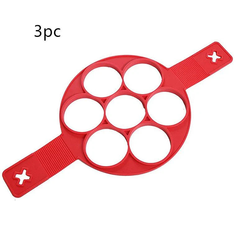 Silicone Pancake Maker in various shapes and colors for easy, mess-free pancake making
