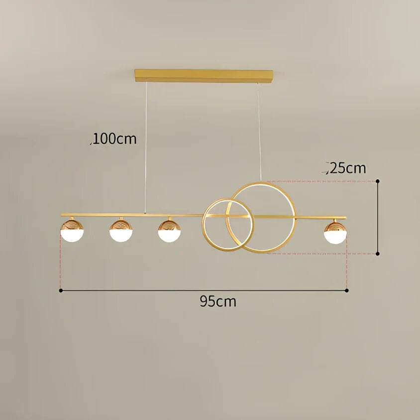 Rectangular aluminium ceiling lamp in black or gold with remote control for dimming and colour adjustment