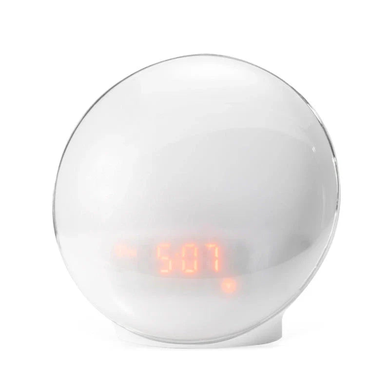 Intelligent Wake-Up Light with Simulated Sunrise, Natural Sounds, and Customizable Settings
