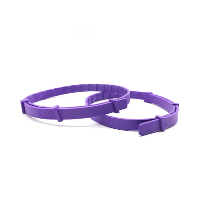 Four dog anxiety relief collars in different colours with 62cm adjustable TPR construction for calming support