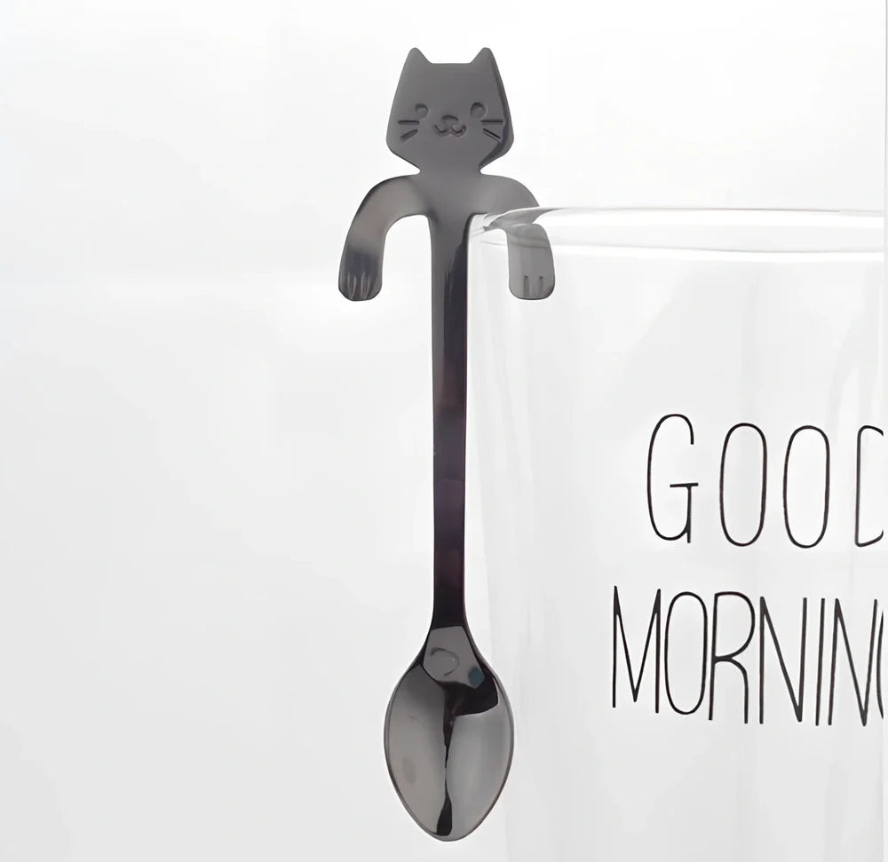 304 stainless steel coffee spoon with cartoon animal handle measuring 11.8cm length