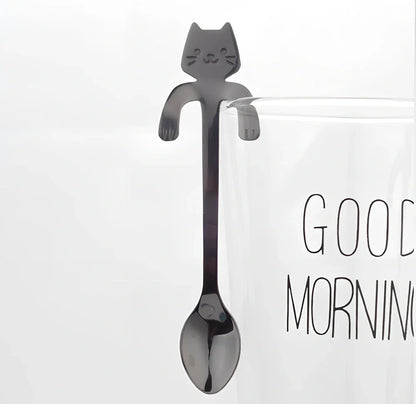 304 stainless steel coffee spoon with cartoon animal handle measuring 11.8cm length