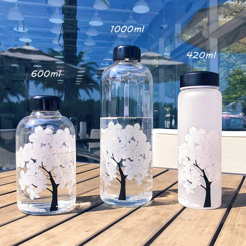 Color changing glass water glass with high borosilicate body, changes color with temperature