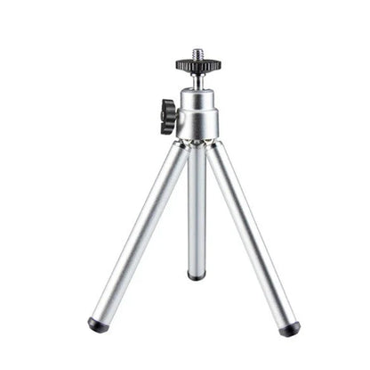 Compact and flexible tripod stand with 360-degree swivel for digital cameras and camcorders