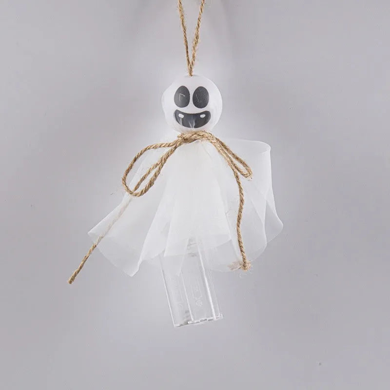 Halloween LED lighting chain with colourful ghost lights and battery box for seasonal decoration
