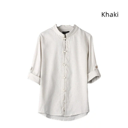 Men's vintage linen shirt in various colors and sizes for a stylish, comfortable look