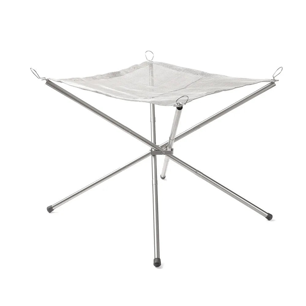 Silver stainless steel barbecue grill net with chrome-plated frame in medium and large sizes