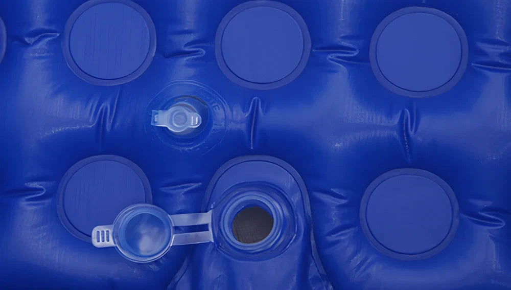 Baby inflatable swimming pool with bubble bottom measuring 120cm long x 80cm wide x 35cm high