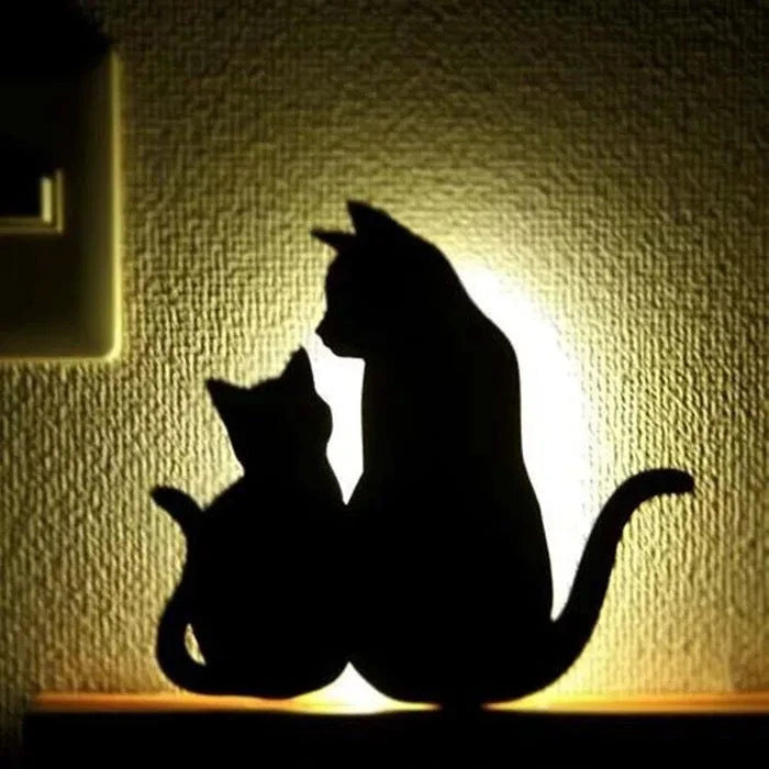 Illuminating pet-themed night light with smart sound sensor and customizable design
