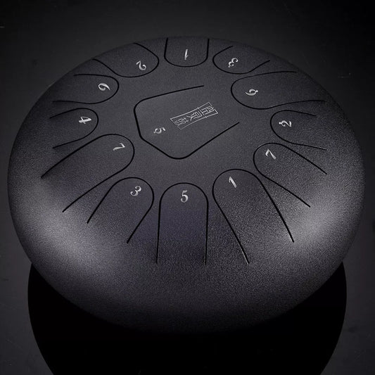 12-inch 13-tone steel tongue drum in vibrant colors