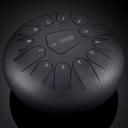 12-inch 13-tone steel tongue drum in vibrant colors