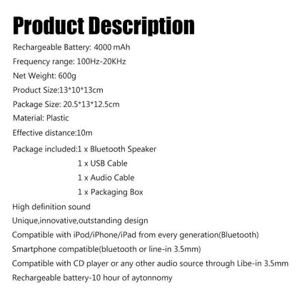 Limited edition Skull-shaped portable wireless Bluetooth speaker in various colours on a table.