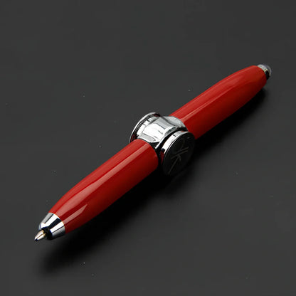 Multifunctional decompression gyro ballpoint pen showing 10.3cm length and spinning mechanism