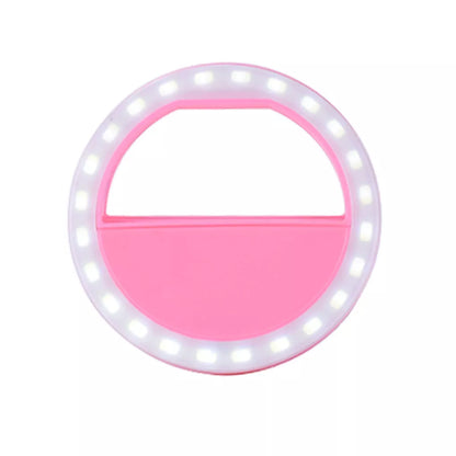 Adjustable LED ring light for mobile phones with three brightness levels