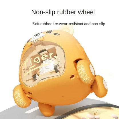 Interactive cartoon toy car for children, available in Little Tiger, Little Bear, and Puppy styles