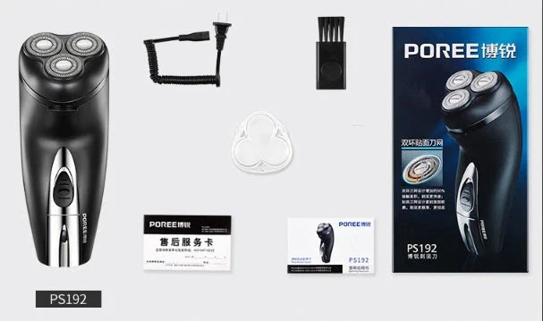 Premium 3-Blade Electric Shaver for Men with Dual-Motor Design and Cordless Convenience