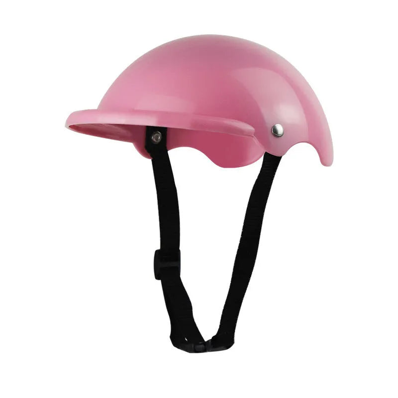 Small S size plastic pet motorcycle helmet for dogs in four colour options