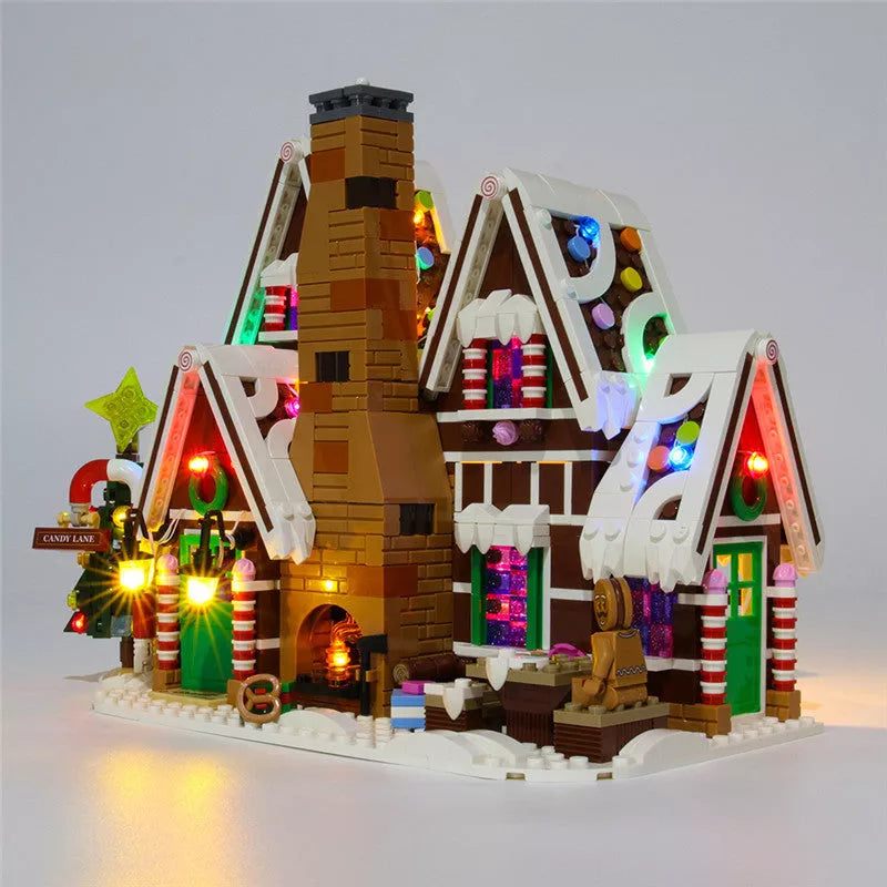 LED string light kit for building block gingerbread house compatible with model 10267