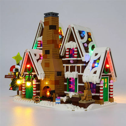 LED string light kit for building block gingerbread house compatible with model 10267