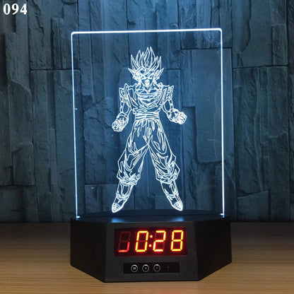 Blue dolphin-shaped table lamp with glowing 3D design and remote control on wooden surface