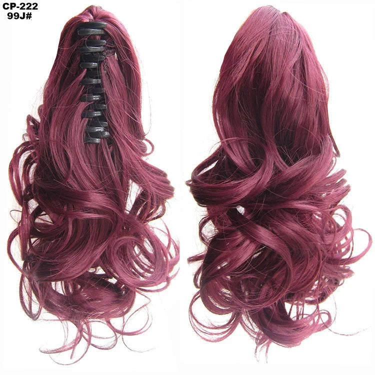 Stylish ponytail hair extension with natural-looking synthetic fibers for comfortable all-day wear