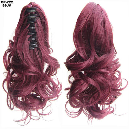 Stylish ponytail hair extension with natural-looking synthetic fibers for comfortable all-day wear