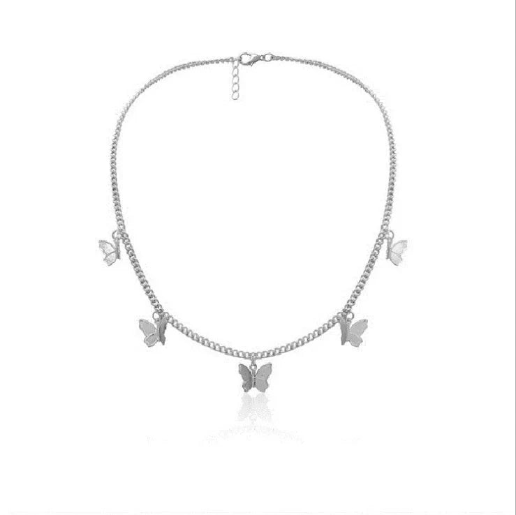 Elegant butterfly pendant necklace made of premium alloy with adjustable chain for custom fit and versatile styling.
