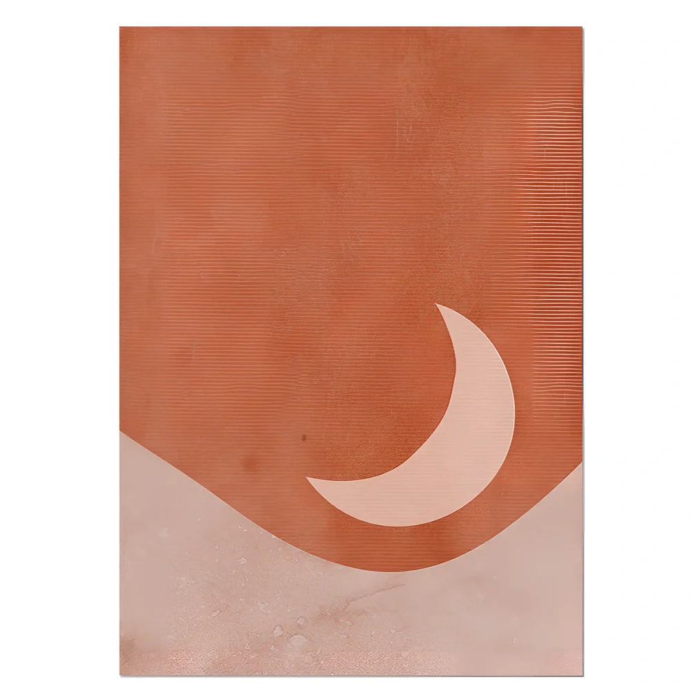 Pink abstract Nordic canvas painting in 30x40cm size with aluminium alloy frame, micro-jet printed for living room display