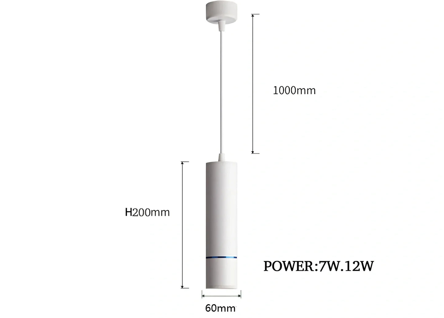 LED macaron spotlight in black finish with 60mm diameter and aluminium body construction