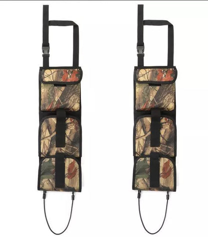 Black camouflage multifunctional car holster for front seat back organization