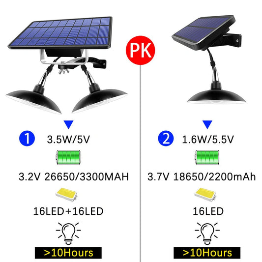 16LED solar chandelier with black or white finish for outdoor garden lighting