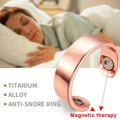 Magnetic Therapy Ring with acupressure design for sleep apnea relief and improved circulation
