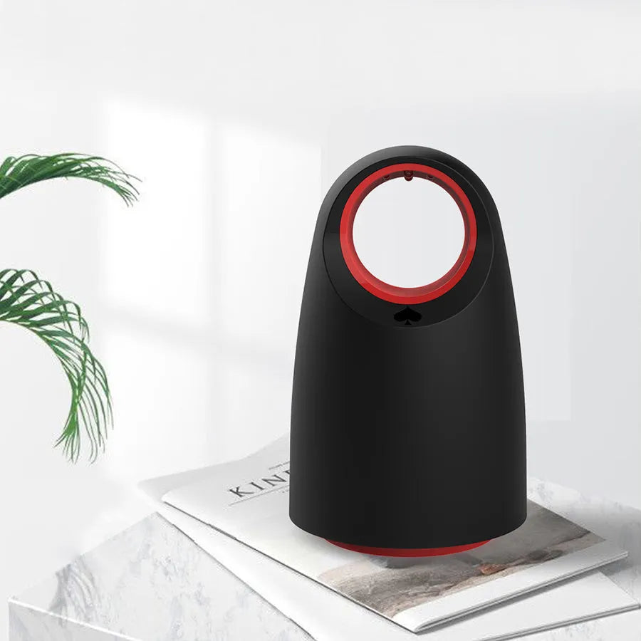 Black or white USB-powered mosquito killer with UV LED light and knitted insect box