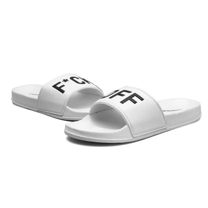 Men's open-toe slippers with rubber soles in black or white, sizes 36 to 46