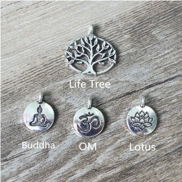 Handmade Matte Amazonite Beaded Charm Bracelet with OM Lotus charm for spiritual and fashion purposes