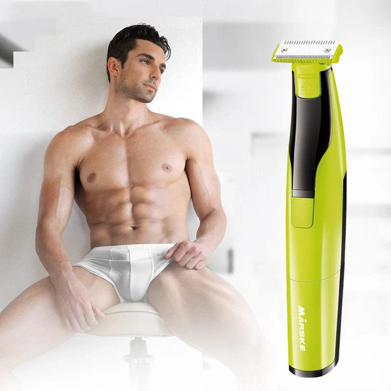 Portable hair shaver for women and men in pink and green with X3 limit comb