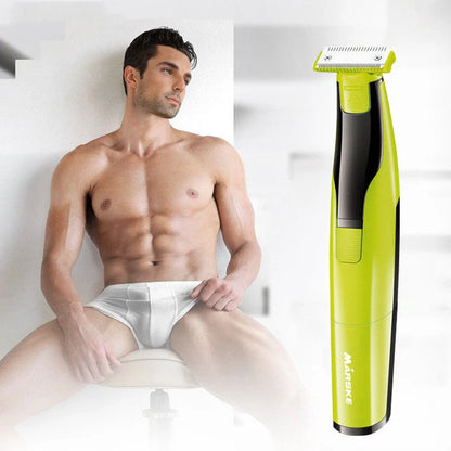 Portable hair shaver for women and men in pink and green with X3 limit comb