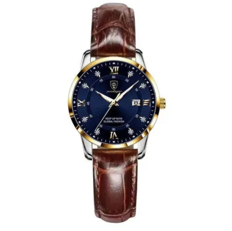 Men's Seiko quartz watch with 43mm round dial, stainless steel strap, 50m water resistance, luminous calendar, sapphire crystal glass