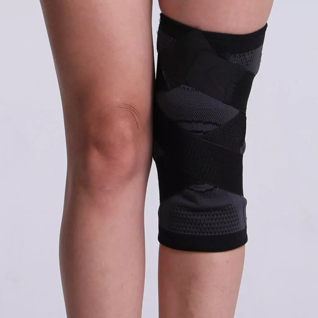 Nylon knitted knee pad for sports and fitness in various colors and sizes