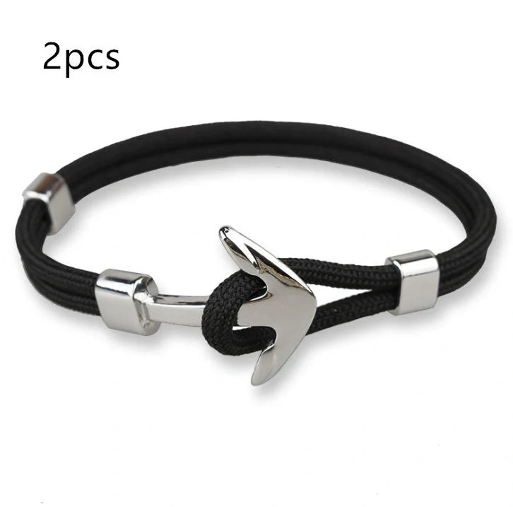 Unisex Pirate Anchor Bracelet with detailed nautical design, perfect for sea lovers and fashion enthusiasts.