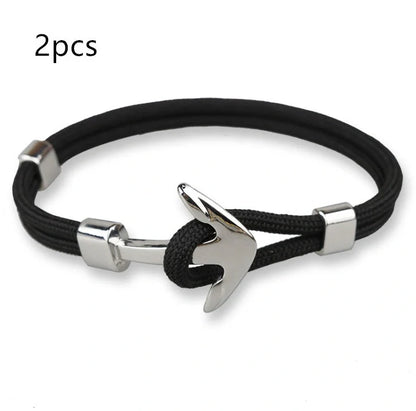 Unisex Pirate Anchor Bracelet with detailed nautical design, perfect for sea lovers and fashion enthusiasts.