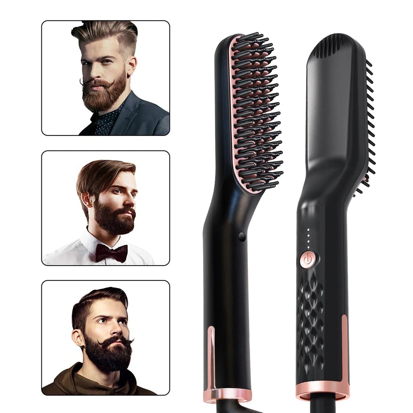 Multifunctional electric hair straightening comb with ceramic coating and fast heating technology
