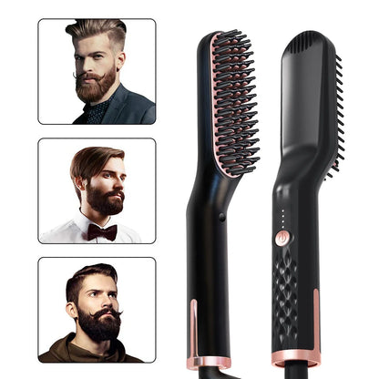 Multifunctional electric hair straightening comb with ceramic coating and fast heating technology